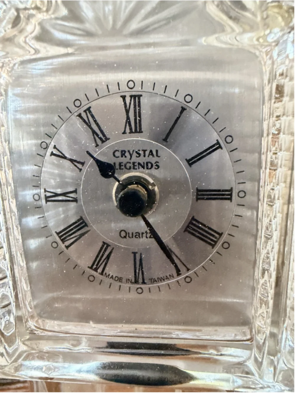 Crystal Legends by Godinger Lead Crystal Mantel Clock Quartz Battery Works